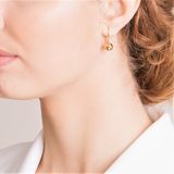 Golden ladies´ earrings &quot;Bubbbles rose&quot;