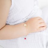 Baby gold bracelet with plate
