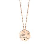 Golden chain - medallion with diamond
