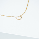 Gold pleated necklace HEART