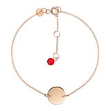 gold bracelet with plate - rose